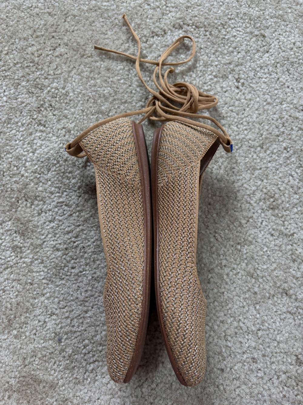 Rothy’s The Square Wrap Ballet Flats In Golden Sun Basketweave - Picture 6 of 9